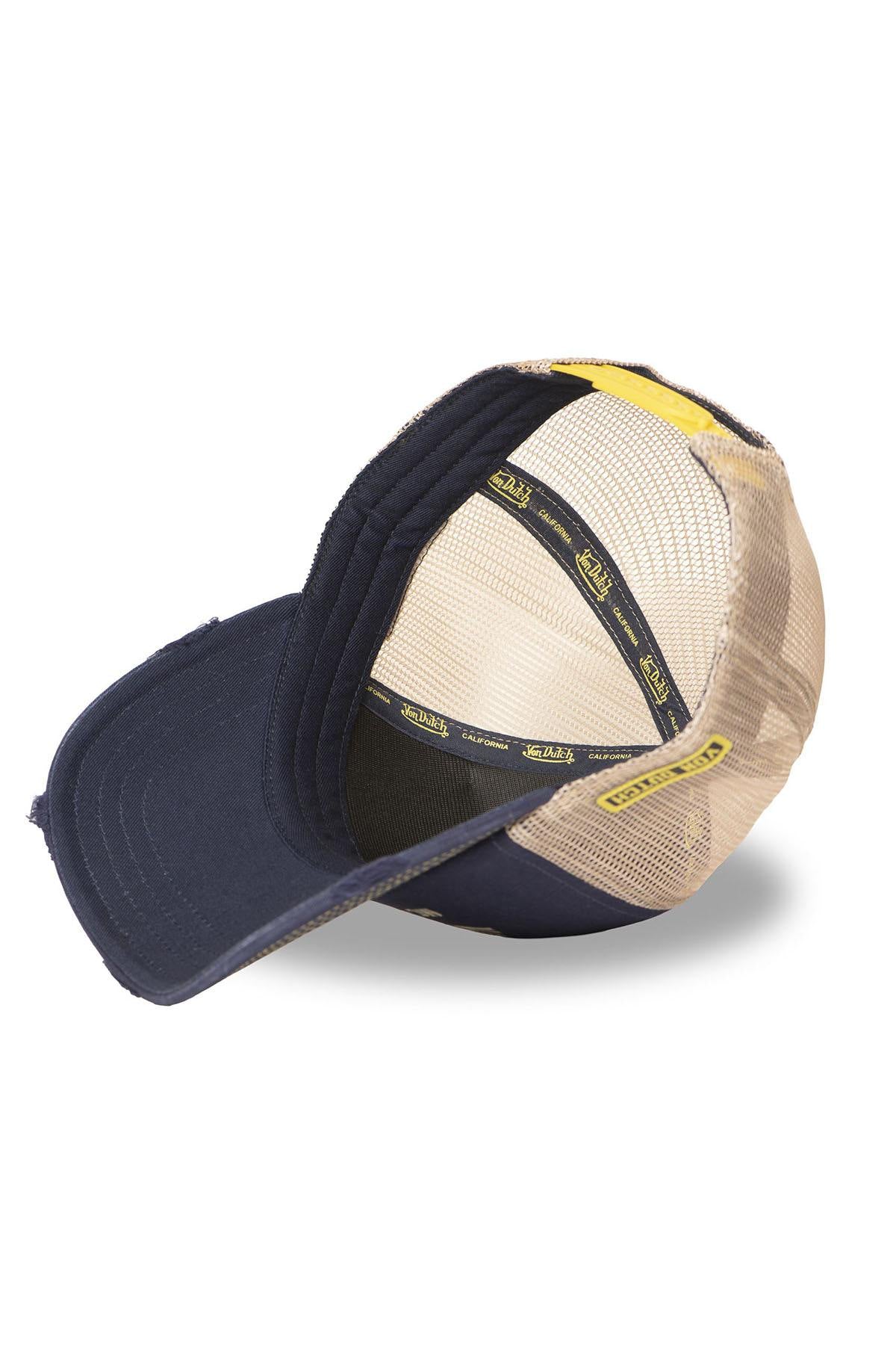 Blue and yellow illustrated mesh cap - Image n°4