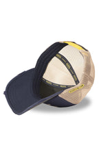 Blue and yellow illustrated mesh cap - Image n°4