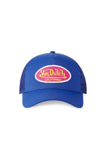 Blue mesh cap with red badge logo - Image n°4