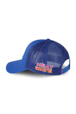 Blue mesh cap with red badge logo - Image n°2
