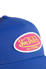 Blue mesh cap with red badge logo - Image n°3
