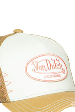 Yellow mesh cap with a distressed effect - Image n°3