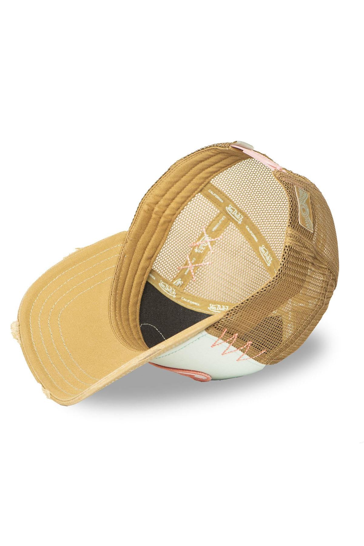 Yellow mesh cap with a distressed effect - Image n°5