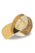 Yellow mesh cap with a distressed effect - Image n°5