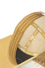 Yellow mesh cap with a distressed effect - Image n°6