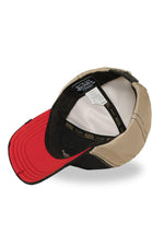 Black and beige cap with wolf embroidery - Image n°5