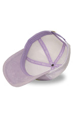 Purple velvet trucker cap with logo badge - Image n°5