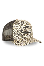 Leopard print mesh cap with logo badge - Image n°3