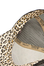 Leopard print mesh cap with logo badge - Image n°7