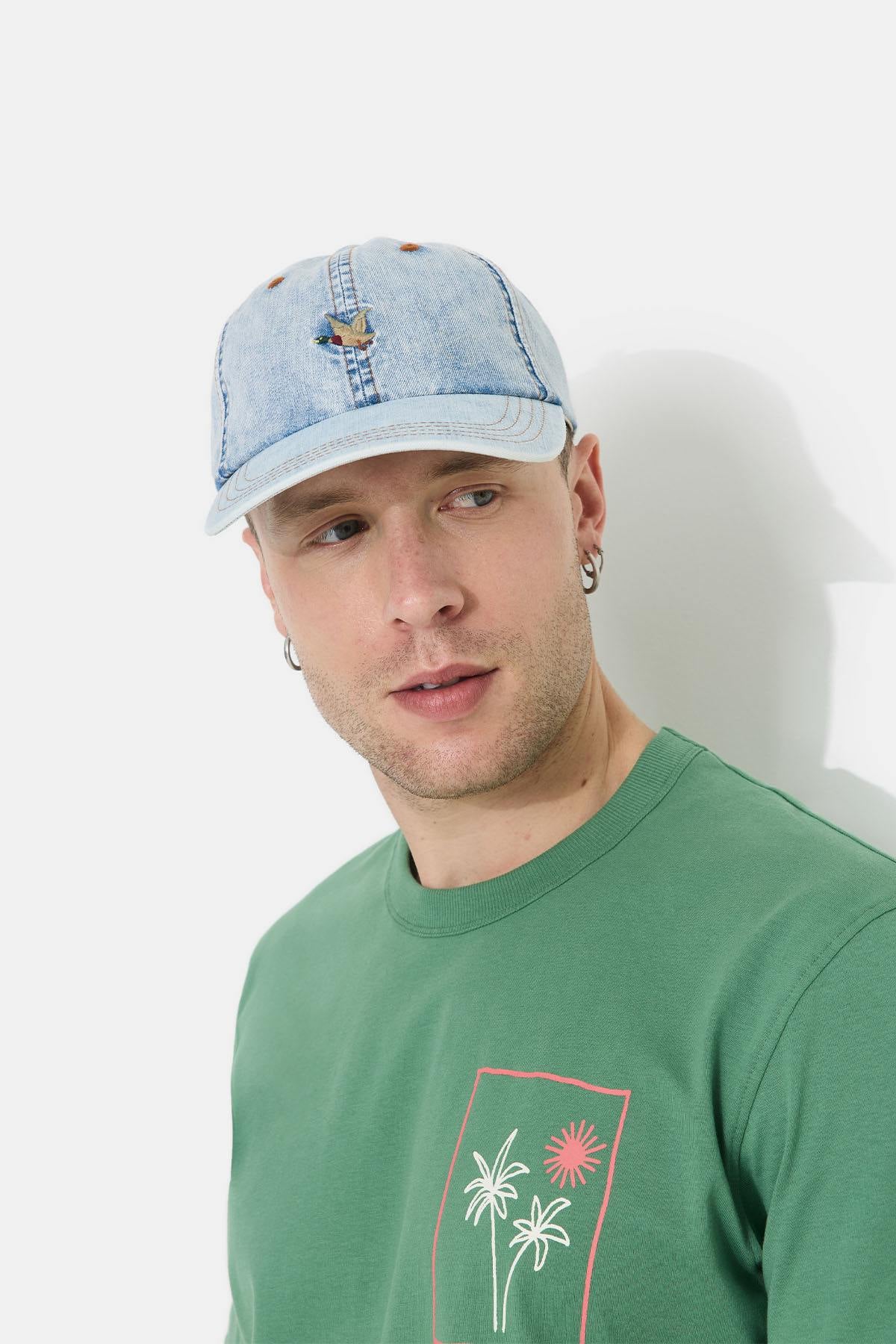 Denim cap with embroidered Chevignon logo - Image n°2