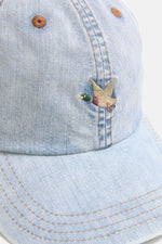 Denim cap with embroidered Chevignon logo - Image n°3