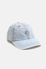 Denim cap with embroidered Chevignon logo - Image n°1