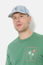 Denim cap with embroidered Chevignon logo - Image n°5