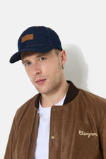 Raw denim cap with leather patch - Image n°5