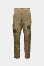 Beige cotton anti-G trousers with patches - Image n°1