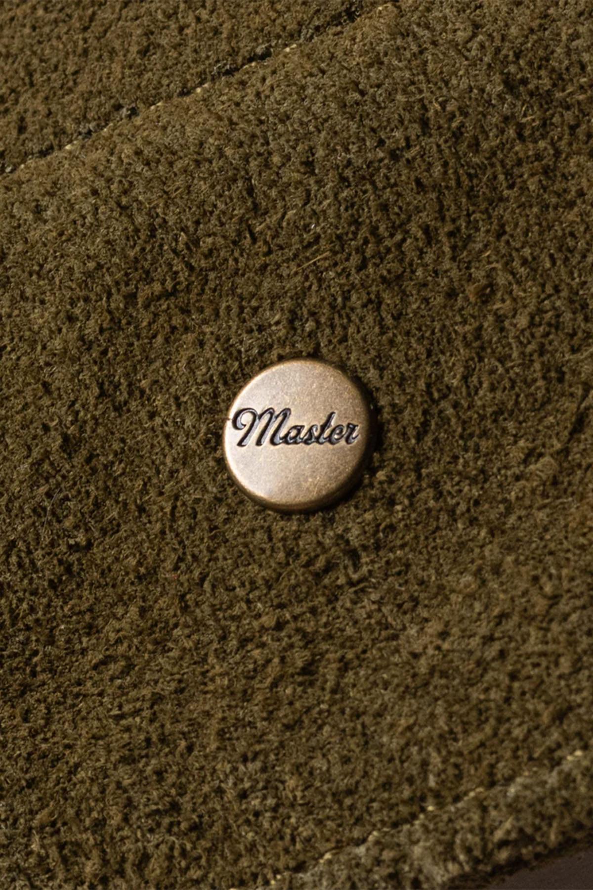 Western-style trucker jacket in olive suede leather. - Image n°13