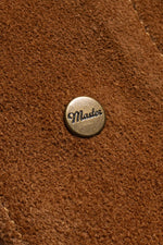 Western-style suede trucker jacket in tan - Image n°11