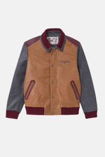 Tricolor leather teddy jacket with embroidery - Image n°8