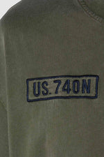 Army t-shirt with khaki badge, made of organic cotton - Image n°4