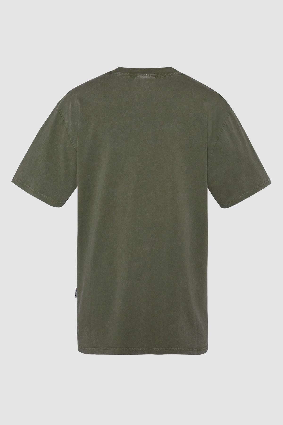 Army t-shirt with khaki badge, made of organic cotton - Image n°2