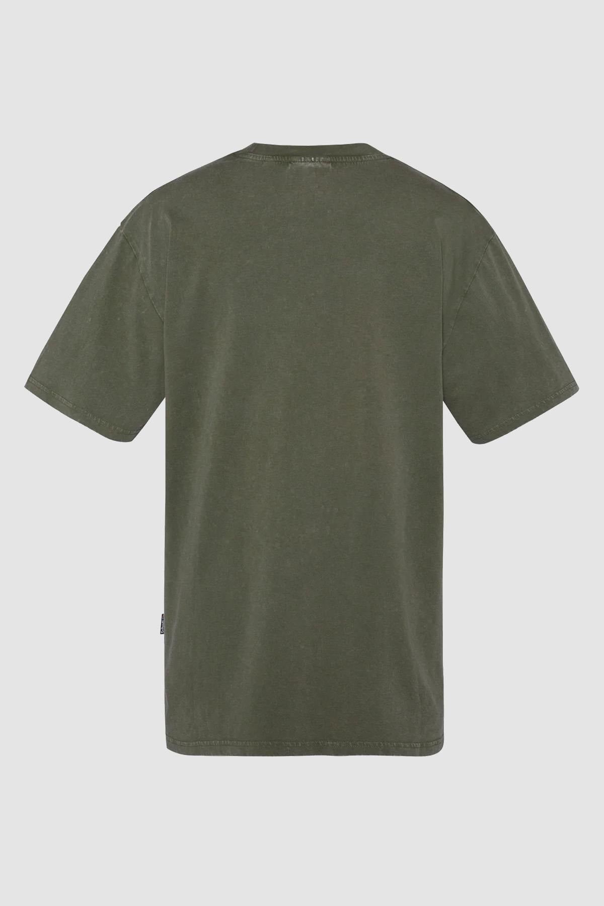 Army t-shirt with khaki badge, made of organic cotton - Image n°2