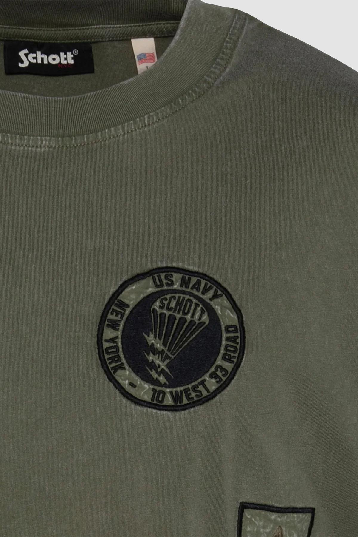 Army t-shirt with khaki badge, made of organic cotton - Image n°3