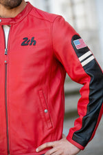 McQueen's legacy in red: a soft, lightweight lambsheep leather jacket. - Image n°6