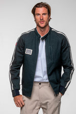 Shelby navy blue canvas jacket - Image n°6