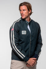 Shelby navy blue canvas jacket - Image n°4