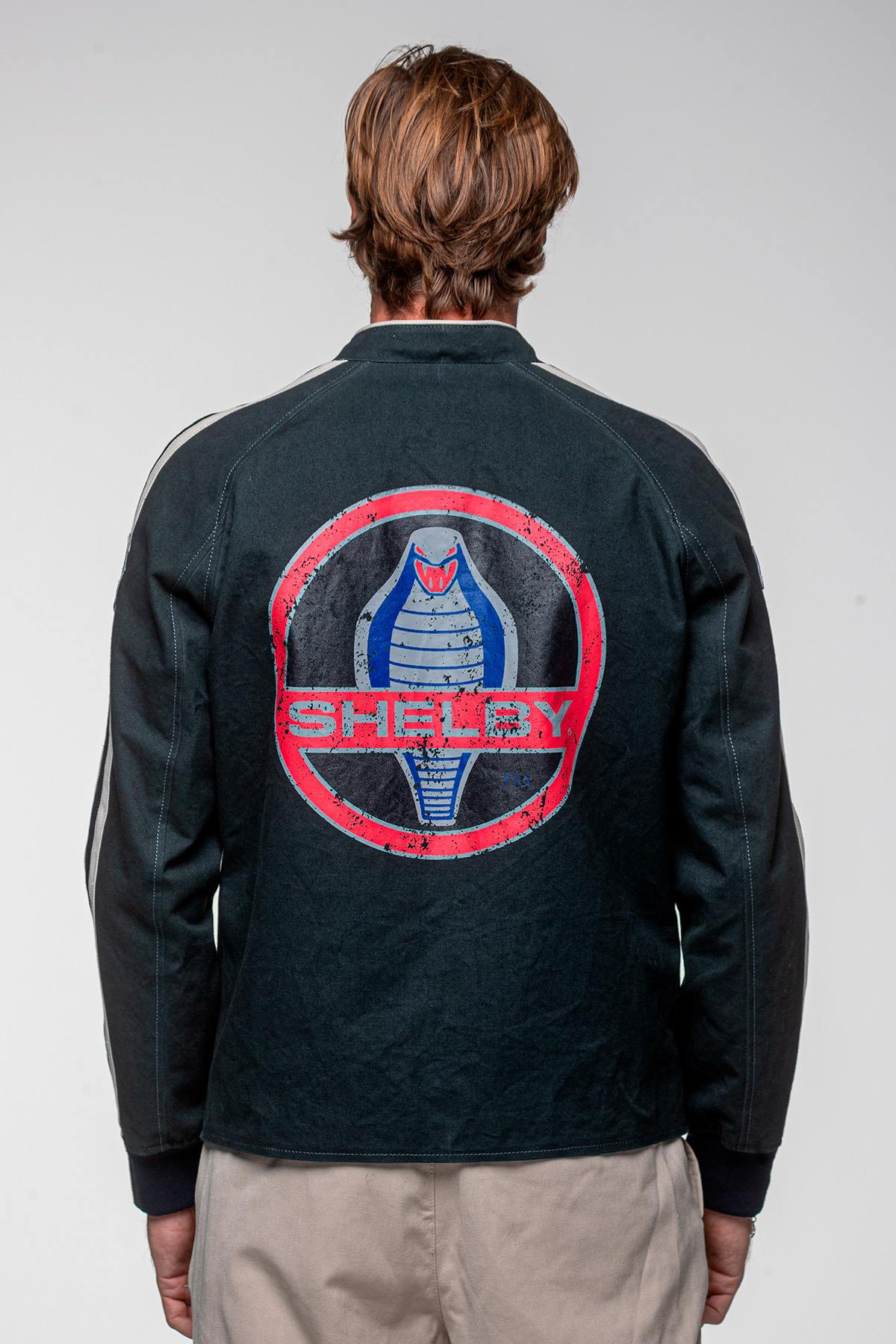 Shelby navy blue canvas jacket - Image n°2