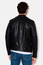Washed lambskin leather biker jacket - Image n°4