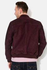 Teddy jacket in oiled nubuck, burgundy color - Image n°2