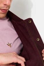 Teddy jacket in oiled nubuck, burgundy color - Image n°4