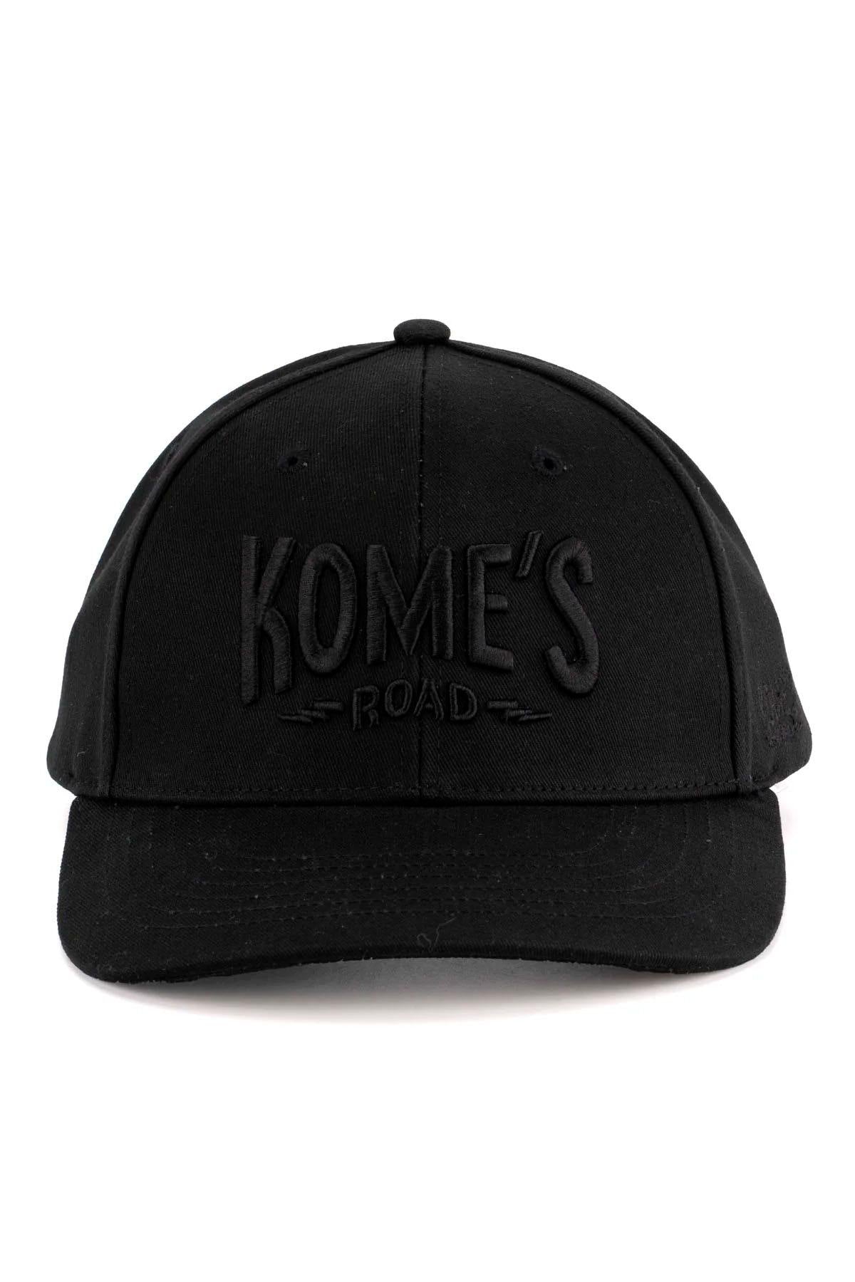 Black cap with black raised embroidery - Image n°2