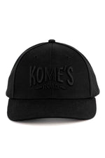 Black cap with black raised embroidery - Image n°2
