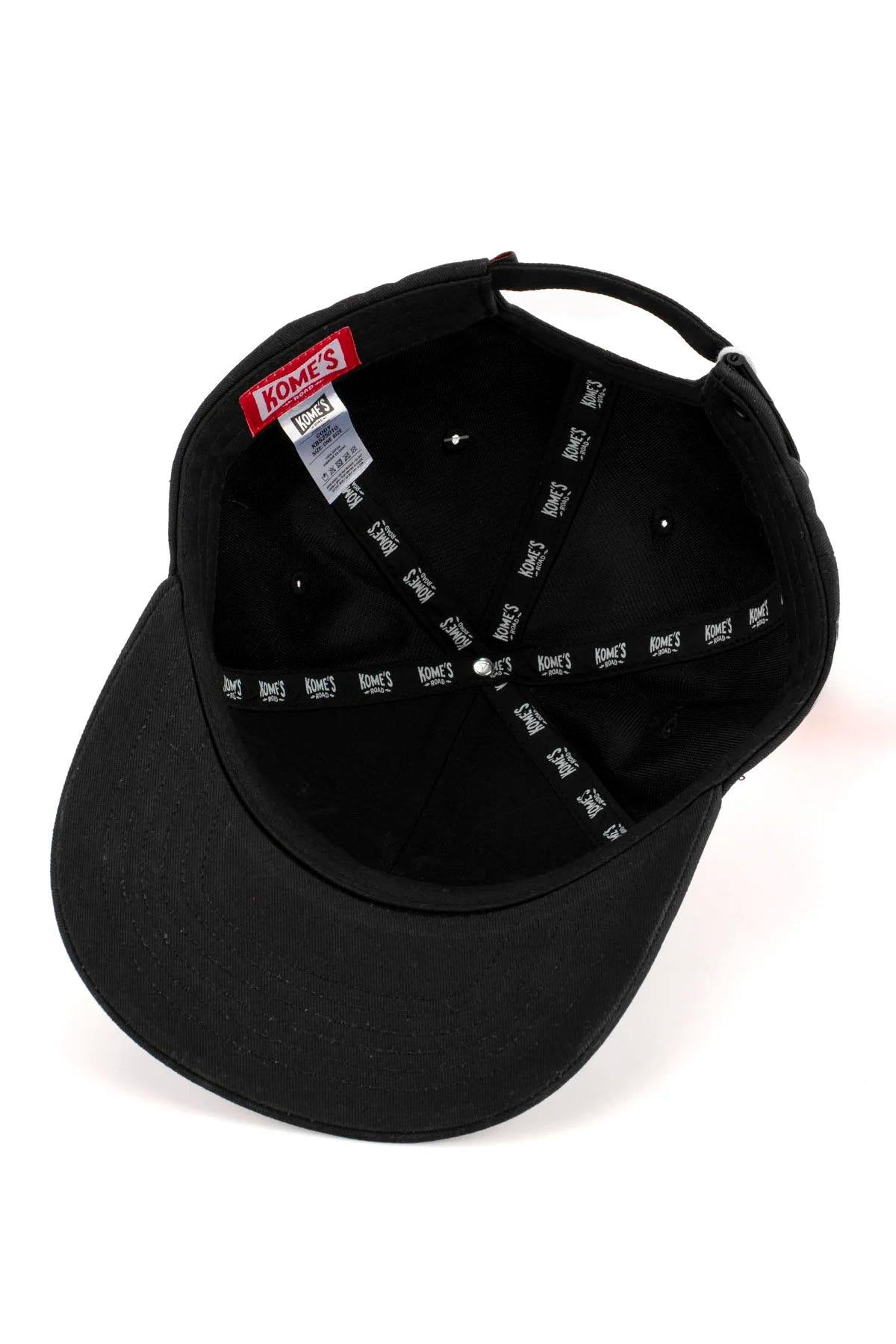 Black cap with black raised embroidery - Image n°4