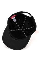 Black cap with black raised embroidery - Image n°4