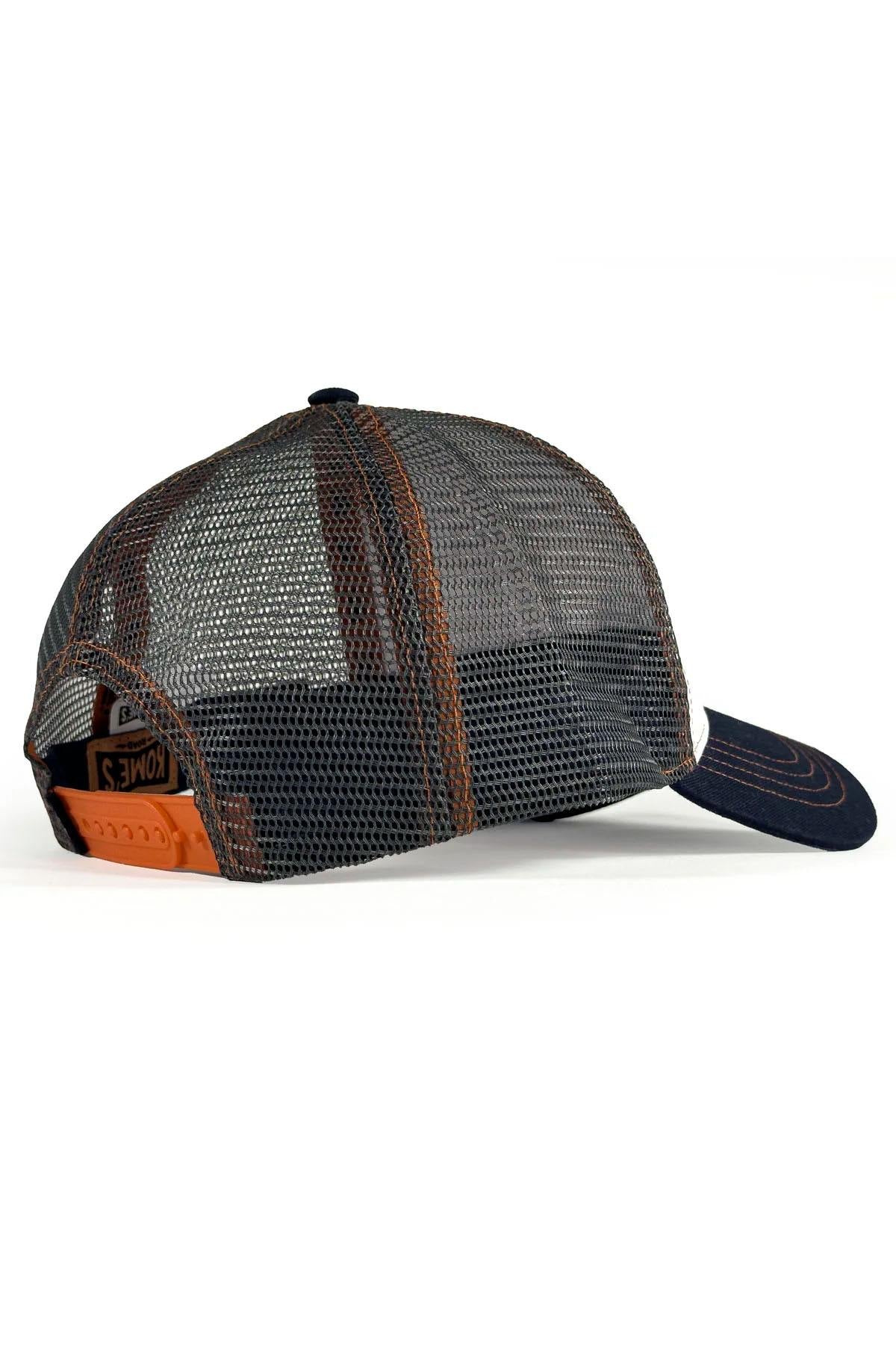 navy blue and white printed mesh cap - Image n°8