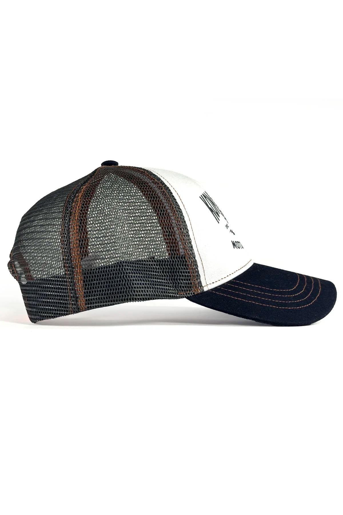 navy blue and white printed mesh cap - Image n°7
