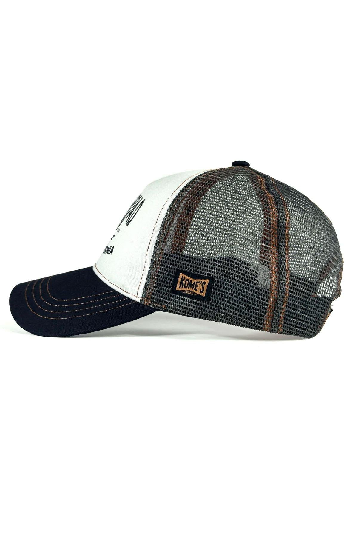 navy blue and white printed mesh cap - Image n°5