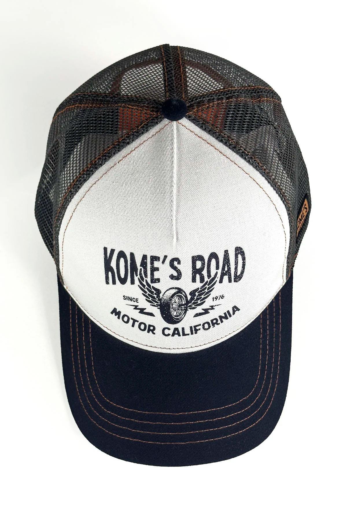 navy blue and white printed mesh cap - Image n°4