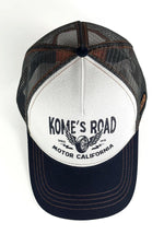 navy blue and white printed mesh cap - Image n°4
