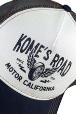 navy blue and white printed mesh cap - Image n°3