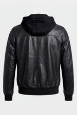 Versatile 3-in-1 black leather jacket - Image n°4