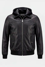 Versatile 3-in-1 black leather jacket - Image n°2
