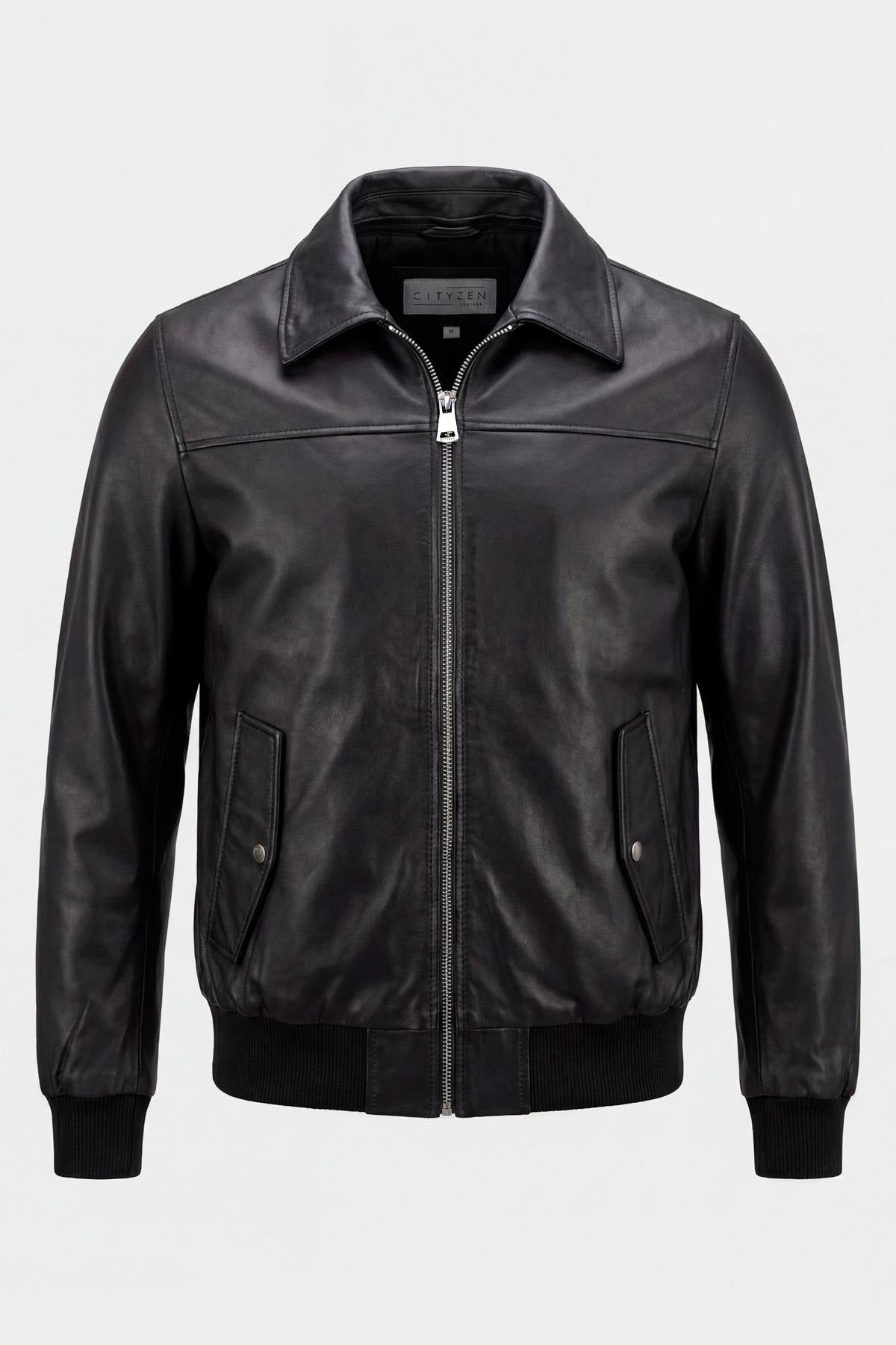 Versatile 3-in-1 black leather jacket - Image n°5