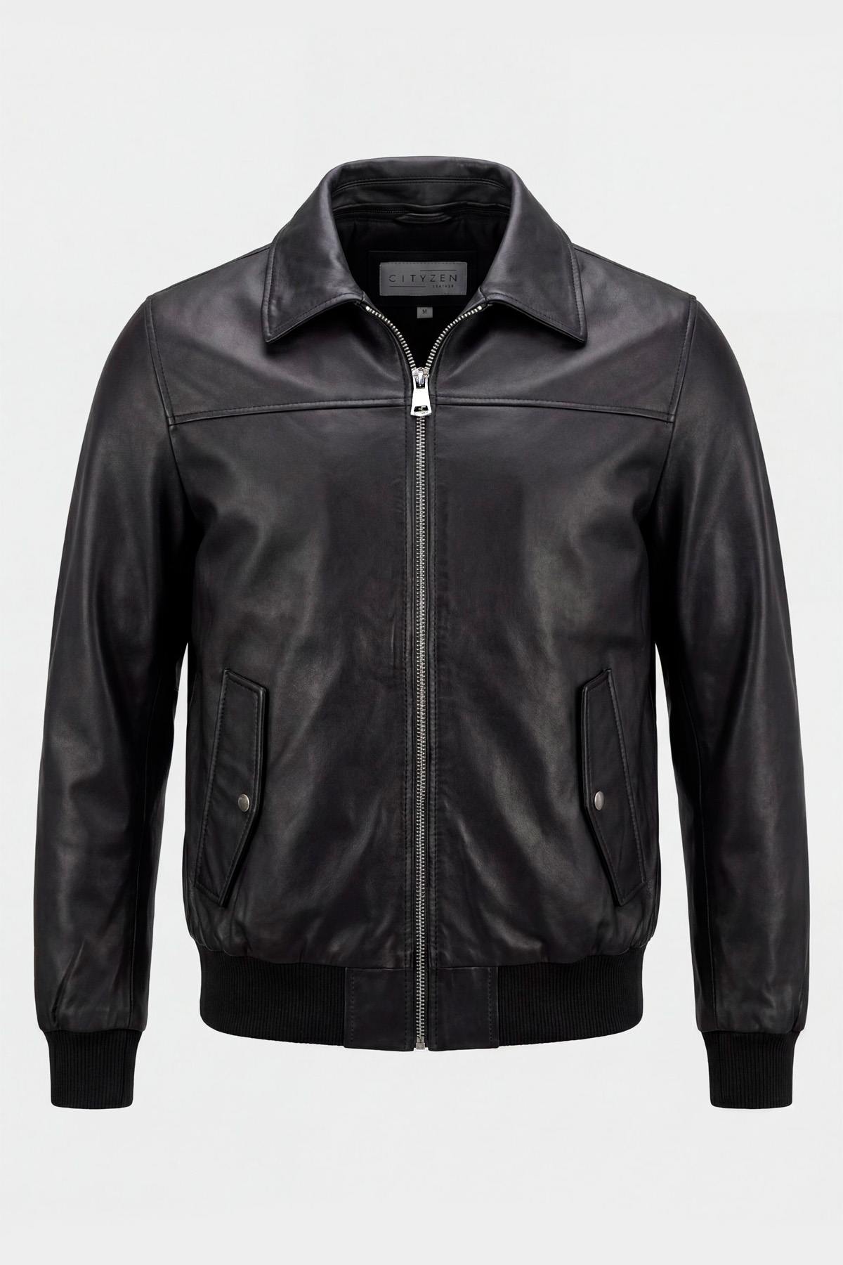Versatile 3-in-1 black leather jacket - Image n°6
