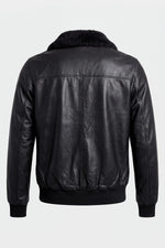 Versatile 3-in-1 black leather jacket - Image n°8