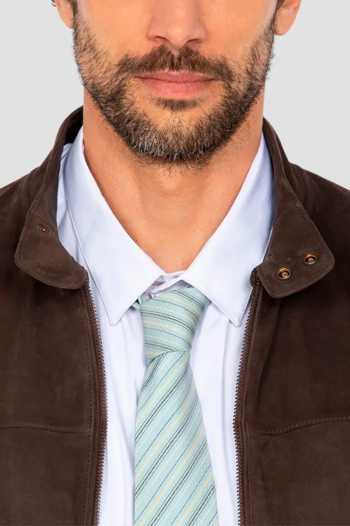Stardust brown suede leather jacket - Image n°7