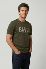 khaki army-style T-shirt - Image n°3